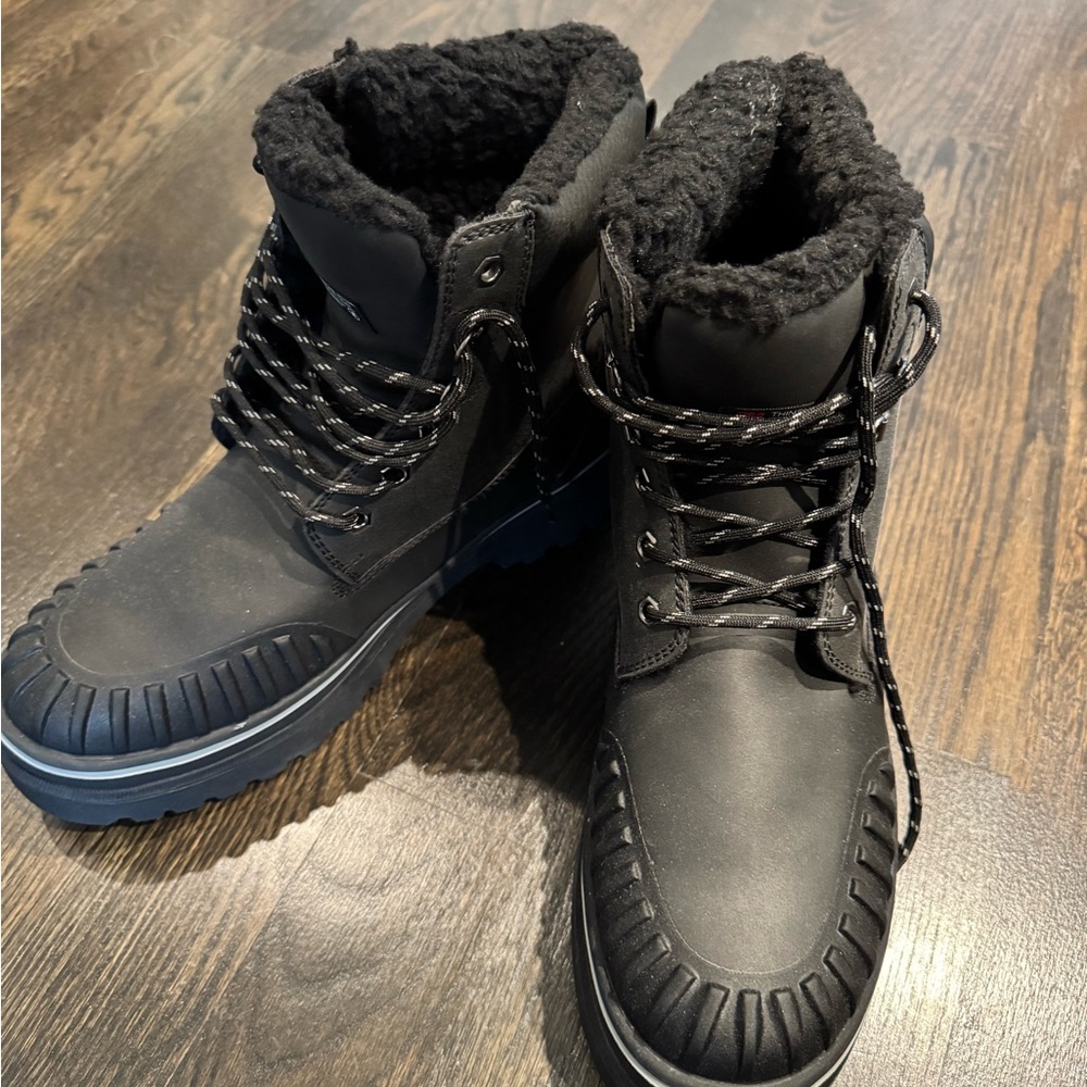 Men's Black Waterproof Snow Boots